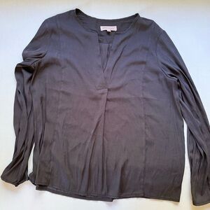 Philosophy Women's Slate Gray Blouse L Ling Sleeve